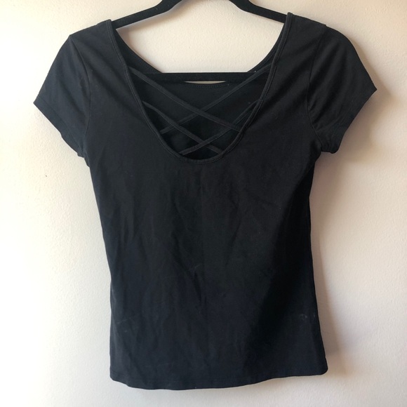 black fitted tee | aeropostale - Picture 3 of 4